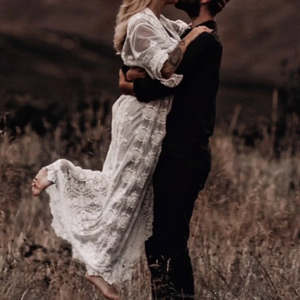 Boho Lace Robe - Picture 2 of 9